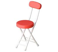 Taburete plegable de poliuretano con respaldo, silla redonda acolchada portátil, asiento de cocina y oficina, cambiador plegable