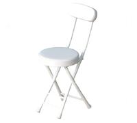 Taburete plegable de poliuretano con respaldo, silla redonda acolchada portátil, asiento de cocina y oficina, cambiador plegable