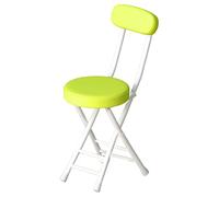 Taburete plegable de poliuretano con respaldo, silla redonda acolchada portátil, asiento de cocina y oficina, cambiador plegable