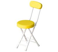 Taburete plegable de poliuretano con respaldo, silla redonda acolchada portátil, asiento de cocina y oficina, cambiador plegable
