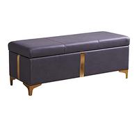 Taburete plegable de seguridad contra incendios para el hogar, 60/80/90/100 cm, espacio de almacenamiento rectangular, cubierta de tela, patas de metal, soporta 150 kg