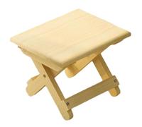 Taburete plegable para acampar - Taburete plegable | de madera | Asiento impermeable para exteriores, antiarañazos, sin pintura, respetuoso con el medio ambiente, portátil para baño, jardín, Pic