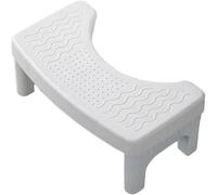 Taburete Plegable para Inodoro: Mejora la Postura, Ayuda con el estreñimiento, hemorroides y síndrome del intestino Irritable. Blanco.