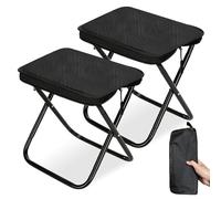 Taburete plegable portátil, 2 taburetes de camping, taburete plegable de camping, mini silla de camping, taburete telescópico, pequeño taburete plegable ultraligero, sillas plegables para viajes,