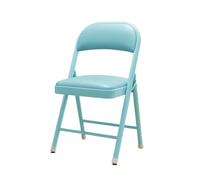 Taburete plegable portátil, asiento acolchado suave, marco de metal resistente, silla compacta y cómoda para eventos, hogar, oficina, fiesta, boda, color gris, ligero, fácil almacenamiento