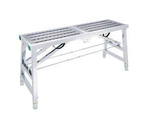 Taburete plegable portátil con plataforma de trabajo galvanizada para decoración del hogar e ingeniería, ideal para levantar artículos y pintar paredes (160 x 30 cm)