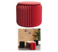 Taburete plegable portátil de papel de panal con cojín, ideal para decoración del hogar y uso en mesa auxiliar, diseño ligero y elegante
