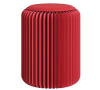 Taburete plegable portátil - Taburete redondo multifunción y mesa auxiliar, diseño de papel kraft para sala de estar, escuela y comedor