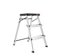Taburete Plegable Rolser de Aluminio M3 220 Peldaño Ancho - Negro