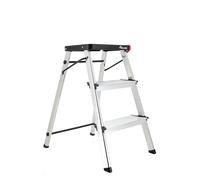 Taburete Plegable Rolser de Aluminio M3 220 Peldaño Ancho - Negro