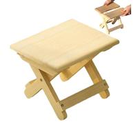 Taburete plegable - Soporte de madera portátil, banco de madera compacto | Taburete plegable para exteriores, impermeable, resistente a los arañazos, sin pintura, respetuoso con el medio ambiente
