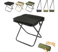 Taburete Plegable Tipo Mochila, Taburete Portátil Plegable for Camping, Silla Ultraligera de Bolsillo, Que se Puede Convertir en una Bandolera. Pequeños Taburetes Plegables for Pescar(Negro,M)