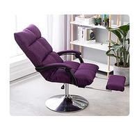Taburete portátil ajustable, silla de belleza, sillón reclinable morado con giratorio, reposapiés y ajuste de altura para experiencia de uñas de salón, perfecto para profesionales y uso doméstico