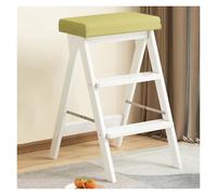 Taburete portátil de madera de 3 escalones para adultos, escalera plegable de bambú, versátil 3 en 1, silla de encimera de cocina y ayudante de gabinete, diseño resistente y ahorra espacio