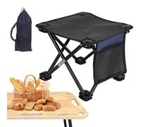Taburete portátil - Silla de camping plegable y plegable, gran asiento alto | Utilidad de viaje para senderismo al aire libre, soporte telescópico de carga ligera hasta