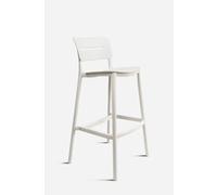 Taburete PP Blanco con Respaldo 48x47x101 cm - CONJUNTO: Por Unidad