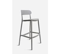 Taburete PP Gris con Respaldo 48x47x101 cm - CONJUNTO: Por Unidad