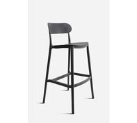 Taburete PP Negro con Respaldo 48x47x101 cm - CONJUNTO: Por Unidad