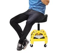 Taburete profesional ajustable para taller, taburete de trabajo, silla de reparación, taller, taller de coche, altura ajustable, asiento de taller giratorio 360°, taburete con ruedas, altura regulable