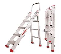 Taburete Profesional CM - 67 x 60 x 103 cm - 3 Peldaños - Fabricado en Aluminio - Muy Resistente - Fácil de Transportar - Máxima Estabilidad y Seguridad - Faraone