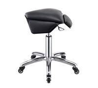 Taburete profesional con ruedas de bloqueo, giratorio de 360° y altura ajustable, silla ergonómica para salón, oficina y uso doméstico