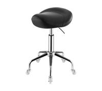 Taburete profesional con ruedas, giratorio de 360° y altura ajustable (55-70 cm), silla ergonómica para salón, oficina y hogar, taburete rodante resistente