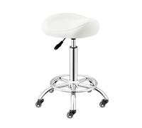 Taburete profesional con ruedas silenciosas, giratorio 360° y altura ajustable, silla ergonómica para salón, oficina y uso doméstico