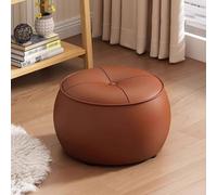 Taburete Redondo Apilable de Alta Gama for Uso Doméstico, Taburete Creativo for Sala de Estar, Marco de Madera Maciza Con Almohadilla for Pies Engrosada, Adecuado for Sala de Estar, Balcón, Dormitorio