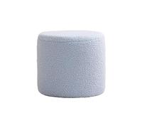 Taburete redondo azul antideslizante pequeño cilíndrico para apartamento, hogar, mesita de noche, oficina, banco de sofá decorativo, 20 x 19 cm