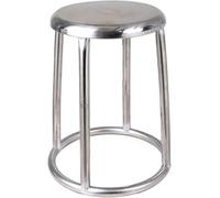 Taburete redondo de acero inoxidable, sin polvo, antiestático, diseño duradero para el hogar y la oficina, estilo industrial moderno, fácil de limpiar, solución de asiento ergonómica