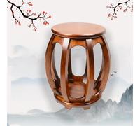 Taburete redondo de madera maciza para Guzheng, mesa auxiliar de patio resistente, ideal para uso en interiores y exteriores, perfecto para decoración de balcón y jardín
