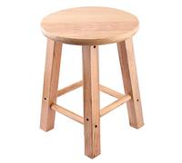 Taburete redondo de madera maciza, versátil y pequeño para baño y cocina, opciones de altura múltiple para soluciones de asientos bajos y altos