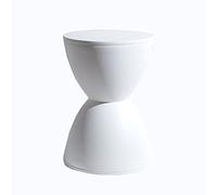 Taburete redondo ecológico de 11 pulgadas, moderno, para el hogar, sala de juegos, reposapiés, taburete de vestidor, color blanco, sin montaje, taburete de recepción de estudio, estrella de luz
