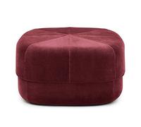 Taburete redondo otomano de terciopelo suave, reposapiés acolchado y asiento adicional para sala de estar y dormitorio, elegante mesa de café, 40 x 40 x 46 cm, decoración del hogar