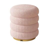 Taburete redondo para maquillaje con compartimento de almacenamiento oculto, elegante taburete de tocador para el hogar, diseño de perfil bajo para un fácil acceso, perfecto para maquillaje y aseo