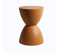Taburete redondo respetuoso con el medio ambiente, moderno, para el hogar, sala de juegos, reposapiés, taburete de recepción, no requiere montaje, color jengibre, estrella de luz