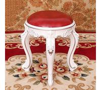 Taburete redondo tapizado para tocador, silla lateral acolchada, elegante asiento de piano para dormitorio, sala de maquillaje, reposapiés cómodo, decoración elegante