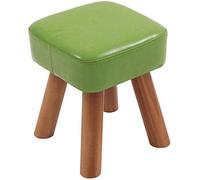 Taburete reposapiés, pequeño taburete escalonado, taburete simple, taburete otomano acolchado de madera maciza PU, pequeño banco, silla cuadrada duradera, reposapiés, taburete de maquillaje doméstico