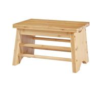 Taburete (reposapiés) ryslinge para cocina baño bambú 33 x 22 x 20 cm - natural [en.casa]