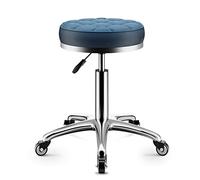 Taburete rodante ajustable en altura con ruedas, taburete hidráulico redondo y resistente, silla giratoria para masajes, spa, cocina, bar, oficina, F, 56 cm (K 56 cm)
