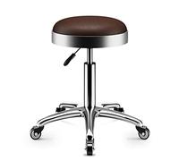 Taburete rodante ajustable en altura con ruedas, taburete hidráulico redondo y resistente, silla giratoria para salón de masajes, spa, cocina, bar, oficina, F, 56 cm (P 56 cm)