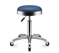 Taburete rodante ajustable en altura con ruedas, taburete hidráulico redondo y resistente, silla giratoria para salón de masajes, spa, cocina, bar, oficina, F, 56 cm (R 56 cm)