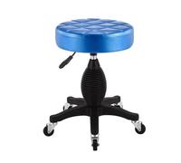 Taburete rodante con reposapiés, silla giratoria de altura ajustable, piel sintética acolchada con ruedas para spa, salón, cocina, tatuaje, masaje médico