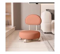 Taburete rodante con respaldo, giratorio de 360° y diseño portátil para el hogar, oficina, tocador y multiusos