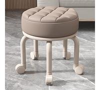 Taburete rodante con ruedas n/a taburete de asiento de rodillo bajo con ruedas giratorias universales asientos de cuero taburete enrollando asiento en las ruedas para el hogar, taburete giratorio del