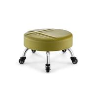 Taburete rodante con ruedas n/a taburete de lanza baja con ruedas, taburete corto de asiento enrollado con ruedas giratorias universales ruedas de cuero pequeñas taburetes pequeños en ruedas para
