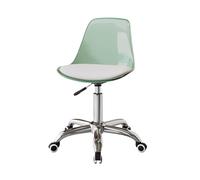 Taburete rodante con soporte trasero para garaje, ergonómico, altura ajustable, silla de salón de 15 a 20 pulgadas, para estilista de peluquería para el hogar con ruedas giratorias para spa, salón de