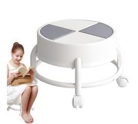 Taburete rodante de baja altura | Taburete de silla de baja altura, asiento para el hogar, salón, escalón móvil resistente, silla de ruedas giratoria, polea para tienda