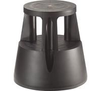 Taburete rodante de plástico irrompible Twinco, carga máx. 150 kg, altura con carga 410 mm