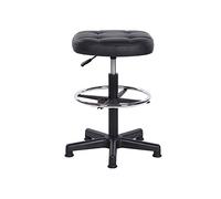 Taburete rodante multiusos con ruedas para oficina y hogar, ideal para masajes, peluquería y recepción, color negro